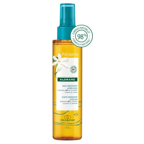 Klorane Olio Ristrutturante Doposole 150 ml - Trattamento lenitivo per viso e corpo