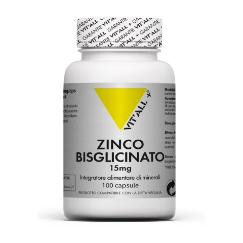 VITAL PLUS ZINCO BISGLIC 100CPS VEG
