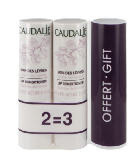 Caudalie Trio Stick Labbra Idratante e Lenitivo 3 pezzi da 4,5 gr