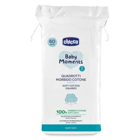 Chicco Baby Moments Quadrotti Morbido Cotone 60 Pezzi