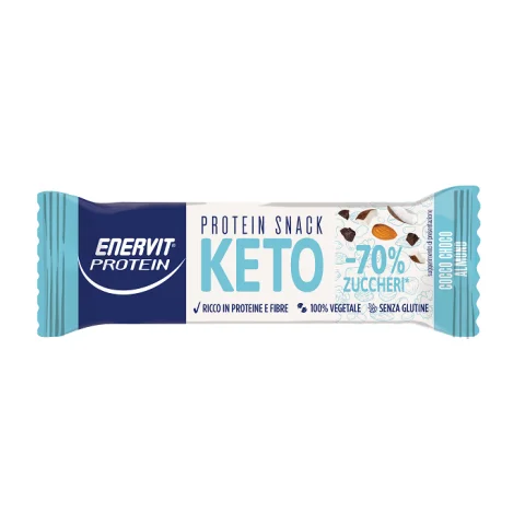 ENERVIT PROTEIN KETO SNACK BARRETTA COCCO,CIOCCOLATO E MANDORLE 35 GR