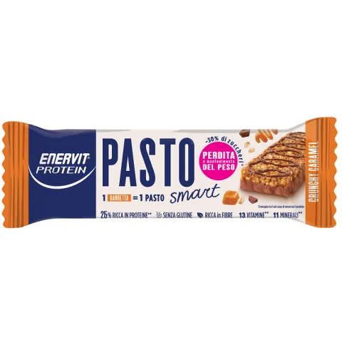 ENERVIT PROTEIN PASTO SOSTITUTIVO BARRETTA GUSTO CARAMELLO CON BASE DI CIOCCOLATO AL LATTE 55 GR