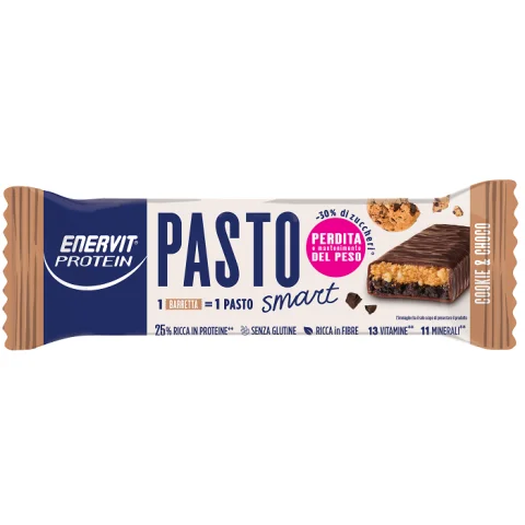 ENERVIT PROTEIN PASTO SOSTITUTIVO BARRETTA GUSTO BISCOTTO RICOPERTA DI CIOCCOLATO FONDENTE 60 GR