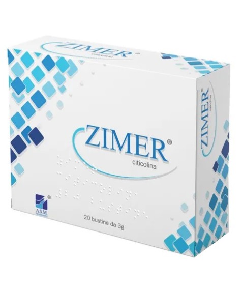 Zimer 20 Bustine 3 Grammi Gusto Arancia - Integratore Per Migliorare La Concentrazione e La Funzione Cognitiva 