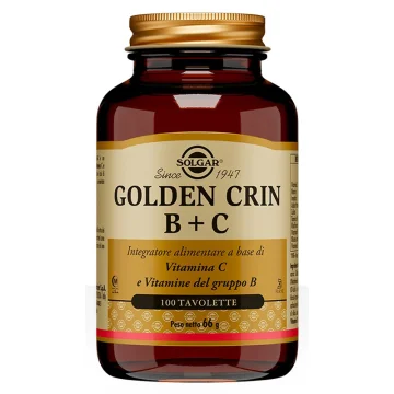 Solgar Golden Crin B+C 100 Tavolette - Integratore alimentare a base di vitamina C e vitamine del gruppo B