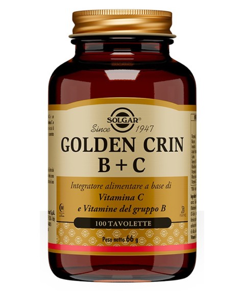 Solgar Golden Crin B+C 100 Tavolette - Integratore alimentare a base di vitamina C e vitamine del gruppo B