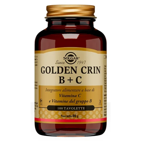 Solgar Golden Crin B+C 100 Tavolette - Integratore alimentare a base di vitamina C e vitamine del gruppo B Solgar Golden Crin B+C 100 Tavolette - Integratore alimentare a base di vitamina C e vitamine del gruppo B