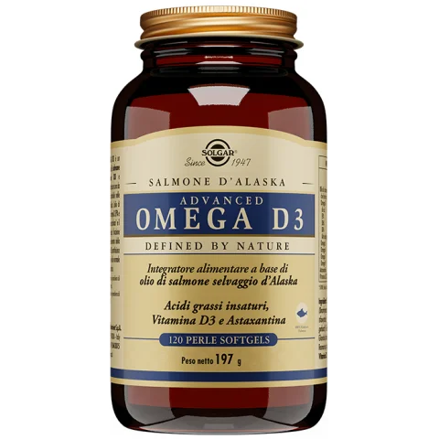 Solgar Advanced Omega D3 120 Perle Softgels - Integratore per colesterolo