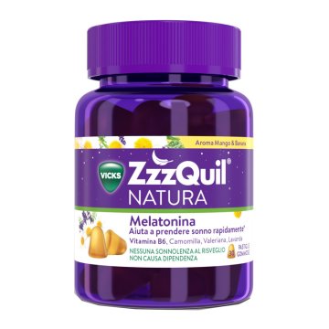 ZzzQuil NATURA Integratore Per Dormire Mango E Banana 30 Pastiglie Gommose
