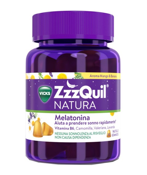 ZzzQuil NATURA Integratore Per Dormire Mango E Banana 30 Pastiglie Gommose