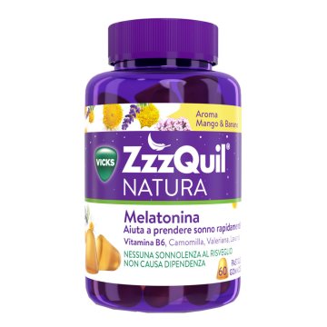 ZzzQuil NATURA Integratore Per Dormire Mango E Banana 60 Pastiglie Gommose