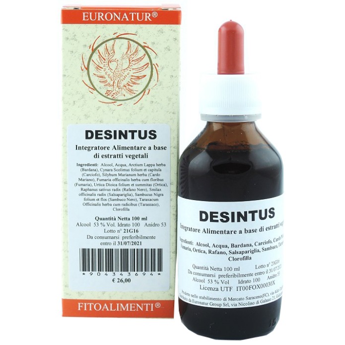 Desintus Gocce Euronatur 100 ml - Integratore ad azione depurativa 