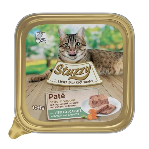 STUZZY GATTO VITELLO CAROTE 100GR (vaschetta)