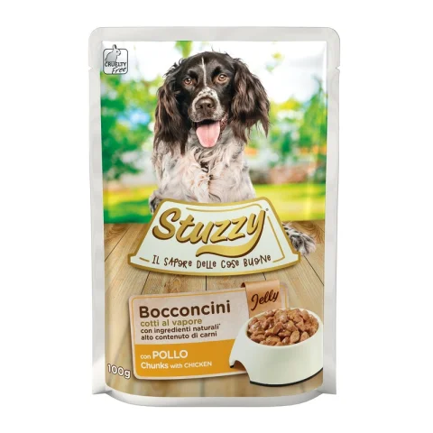 STUZZY CANE BOCCONCINI JELLY POLLO 100GR (bustina)