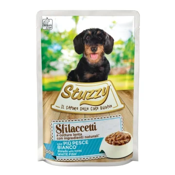 STUZZY CANE SFILACCETTI PESCE BIANCO 100GR (bustina)