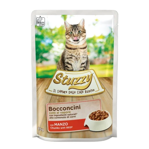 STUZZY GATTO BOCCONCINI MANZO 85GR (bustina) STUZZY GATTO BOCCONCINI MANZO 85GR (bustina)