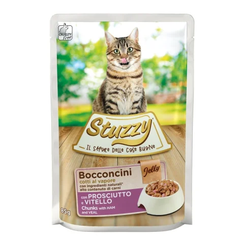 STUZZY GATTO BOCCONCINI JELLY PROSCIUTTO VITELLO 85GR (bustina) STUZZY GATTO BOCCONCINI JELLY PROSCIUTTO VITELLO 85GR (bustina)
