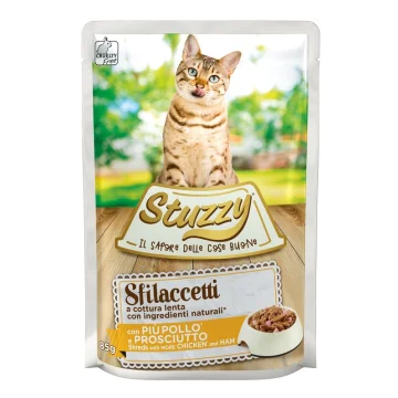 STUZZY GATTO SFILACCETTI PROSCIUTTO 85GR (bustina)