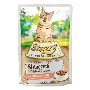 STUZZY GATTO SFILACCETTI SALMONE 85GR (bustina)