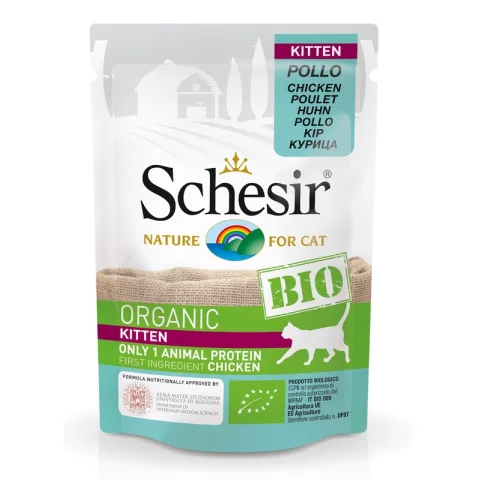 SCHESIR BIO GATTO KITTEN POLLO 85GR (bustina)