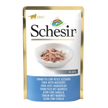 SCHESIR GATTO FILETTI JELLY TONNO PESCE AZZURRO 85GR (bustina)
