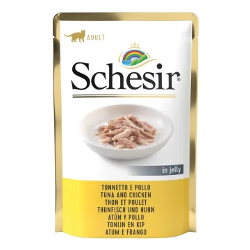 SCHESIR GATTO JELLY TONNETTO POLLO 85GR (bustina)