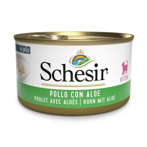 SCHESIR GATTO JELLY KITTEN POLLO ALOE 85GR (lattina)