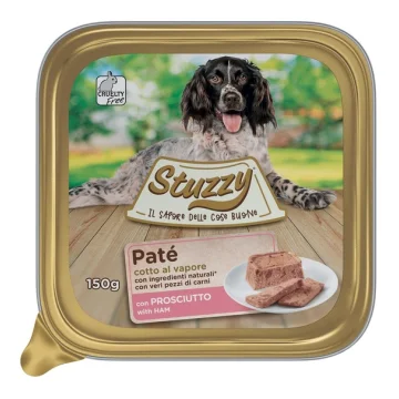 STUZZY CANE PATE' PROSCIUTTO 150GR (vaschetta)