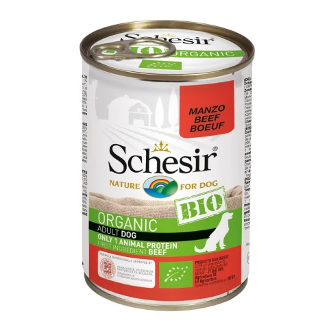 SCHESIR BIO CANE ADULT MANZO 400GR (lattina)