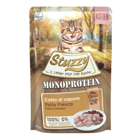 STUZZY GATTO MONOPROTEICO KITTEN POLLO 85GR (bustina)