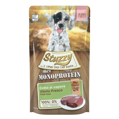 STUZZY CANE MONOPROTEICO PUPPY VITELLO 150GR (bustina) STUZZY CANE MONOPROTEICO PUPPY VITELLO 150GR (bustina)
