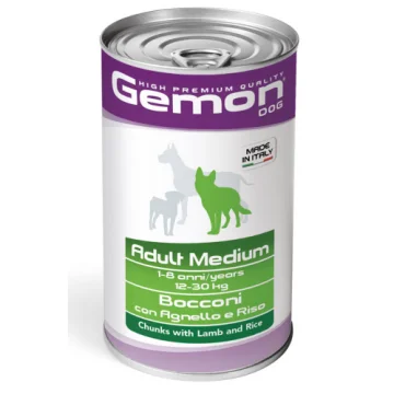 GEMON CANE BOCCONI MEDIUM ADULT AGNELLO 1,25KG (lattina)