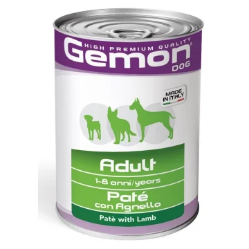 GEMON CANE ADULT PATE' AGNELLO 400GR (lattina)