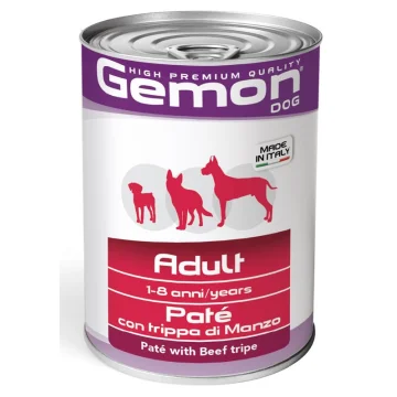 GEMON CANE ADULT PATE' TRIPPA MANZO 400GR (lattina)