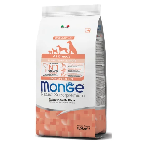 MONGE CANE SPECIALITY ALL BREEDS PUPPY/JUNIOR SALMONE 800GR