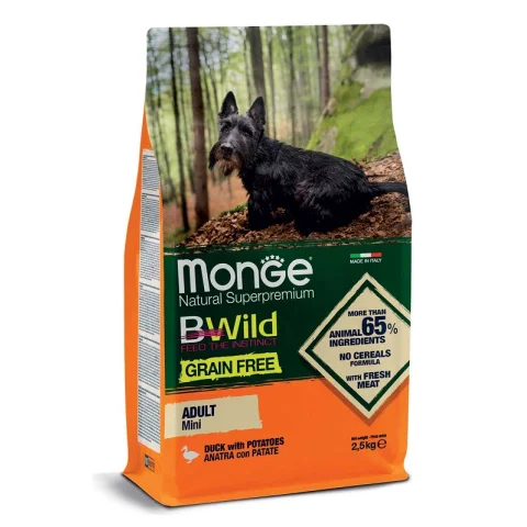 MONGE CANE BWILD GRAIN FREE MINI AD MONGE CANE BWILD GRAIN FREE MINI AD