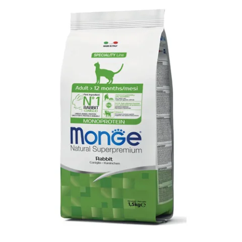 MONGE GATTO SPECIALITY MONOPROTEICO ADULT CONIGLIO 1,5KG