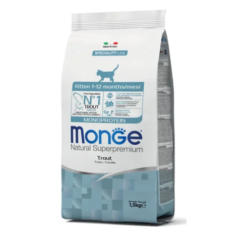 MONGE GATTO SPECIALITY MONOPROTEICO KITTEN TROTA 1,5KG