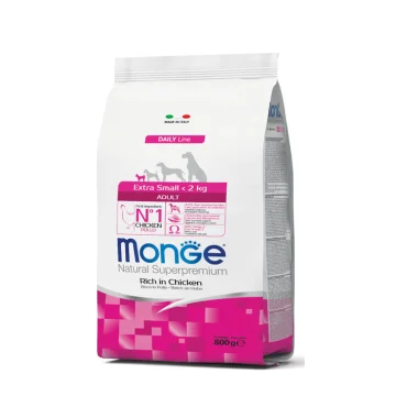 MONGE CANE DAILY EXTRA SMALL ADULT POLLO 800GR
