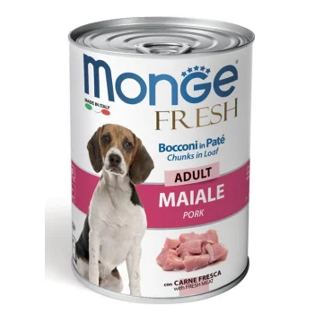 MONGE CANE FRESH PATE' ADULT MAIALE 400GR (lattina)