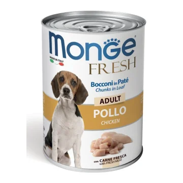 MONGE CANE FRESH ADULT PATE' POLLO 400GR (lattina)
