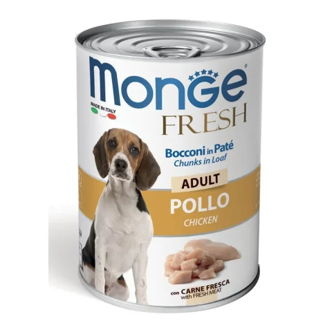 MONGE CANE FRESH ADULT PATE' POLLO 400GR (lattina)