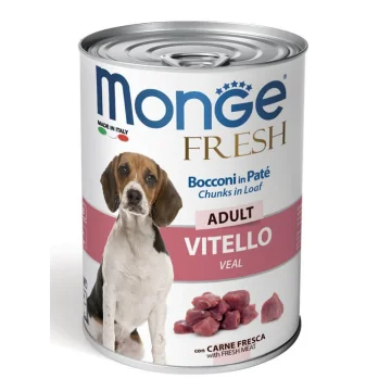 MONGE CANE FRESH ADULT PATE' VITELLO 400GR (lattina)