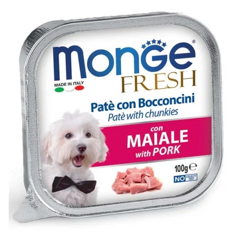 MONGE CANE FRESH PATE' MAIALE 100GR (vaschetta)