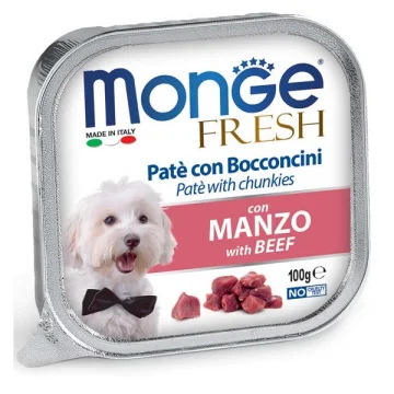 MONGE CANE FRESH PATE' MANZO 100GR (vaschetta)