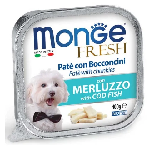 MONGE CANE FRESH PATE' MERLUZZO 100GR (vaschetta)