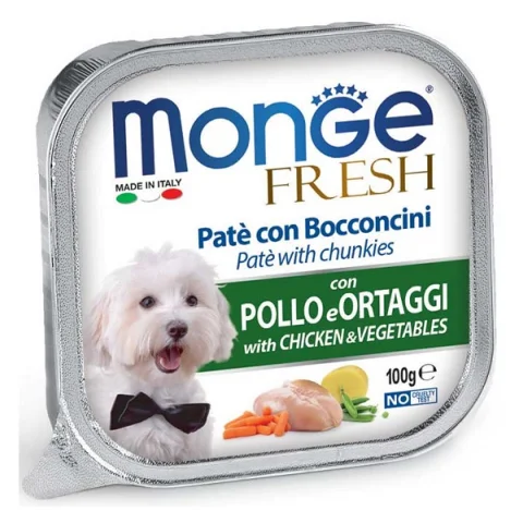 MONGE CANE FRESH PATE' POLLO ORTAGGI 100GR (vaschetta)