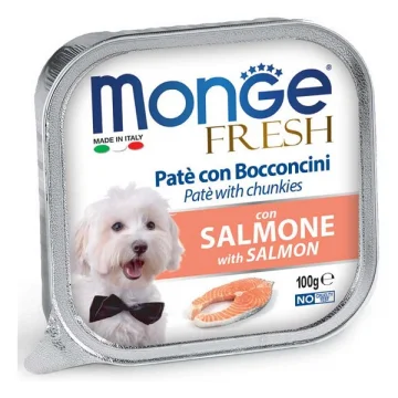 MONGE CANE FRESH PATE' SALMONE 100GR (vaschetta)