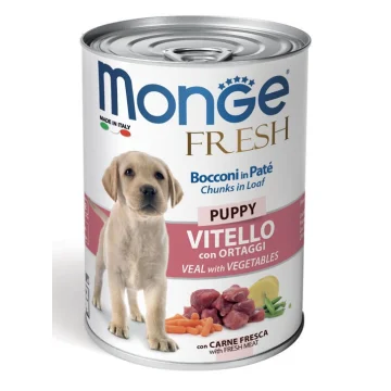 MONGE CANE FRESH PUPPY PATE' VITELLO ORTAGGI 400GR (lattina)