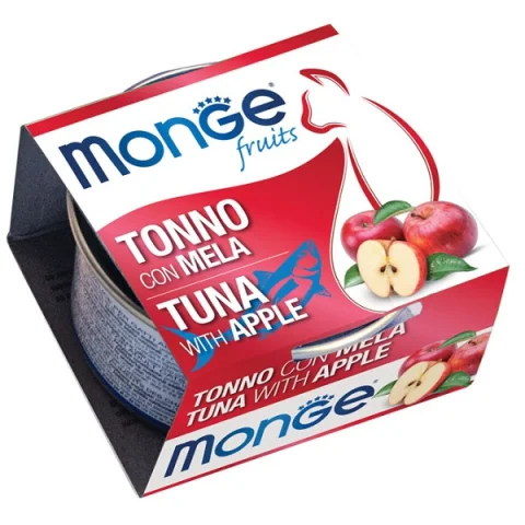 MONGE GATTO FRUIT TONNO MELA 80GR (lattina)